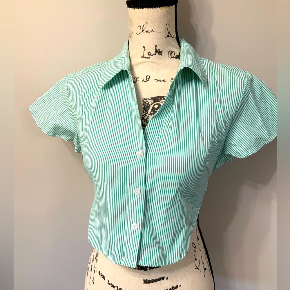 Button Up Crop Top